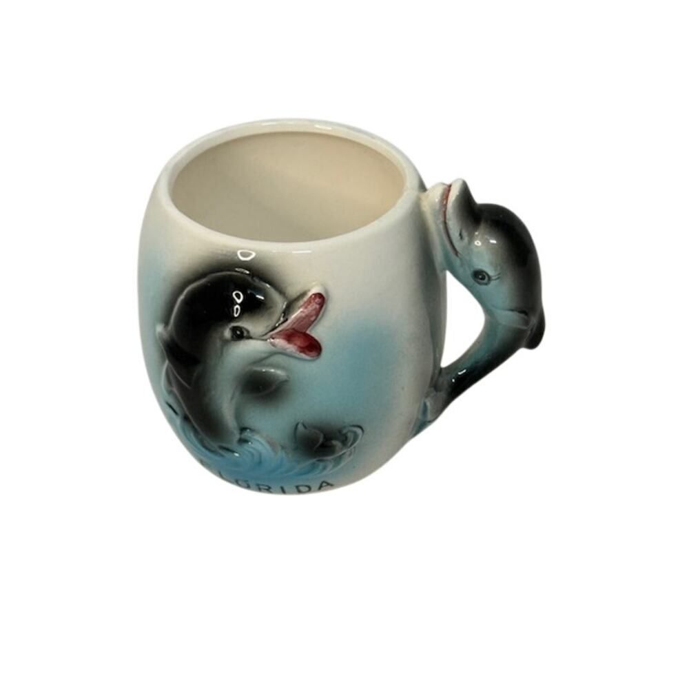 Vintage Busch Gardens Dolphin Souvenir Mug
